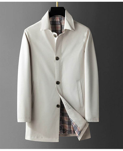 Men's Casual Loose Trench Coat - Trendy Mid-Length for Winter Style - Buy Center