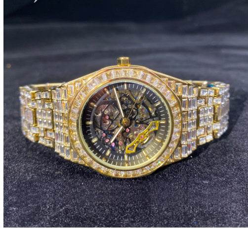 Hip Hop Luminous Hollow Mechanical Watch - 30M Waterproof & Swiss Movement - Buy Center