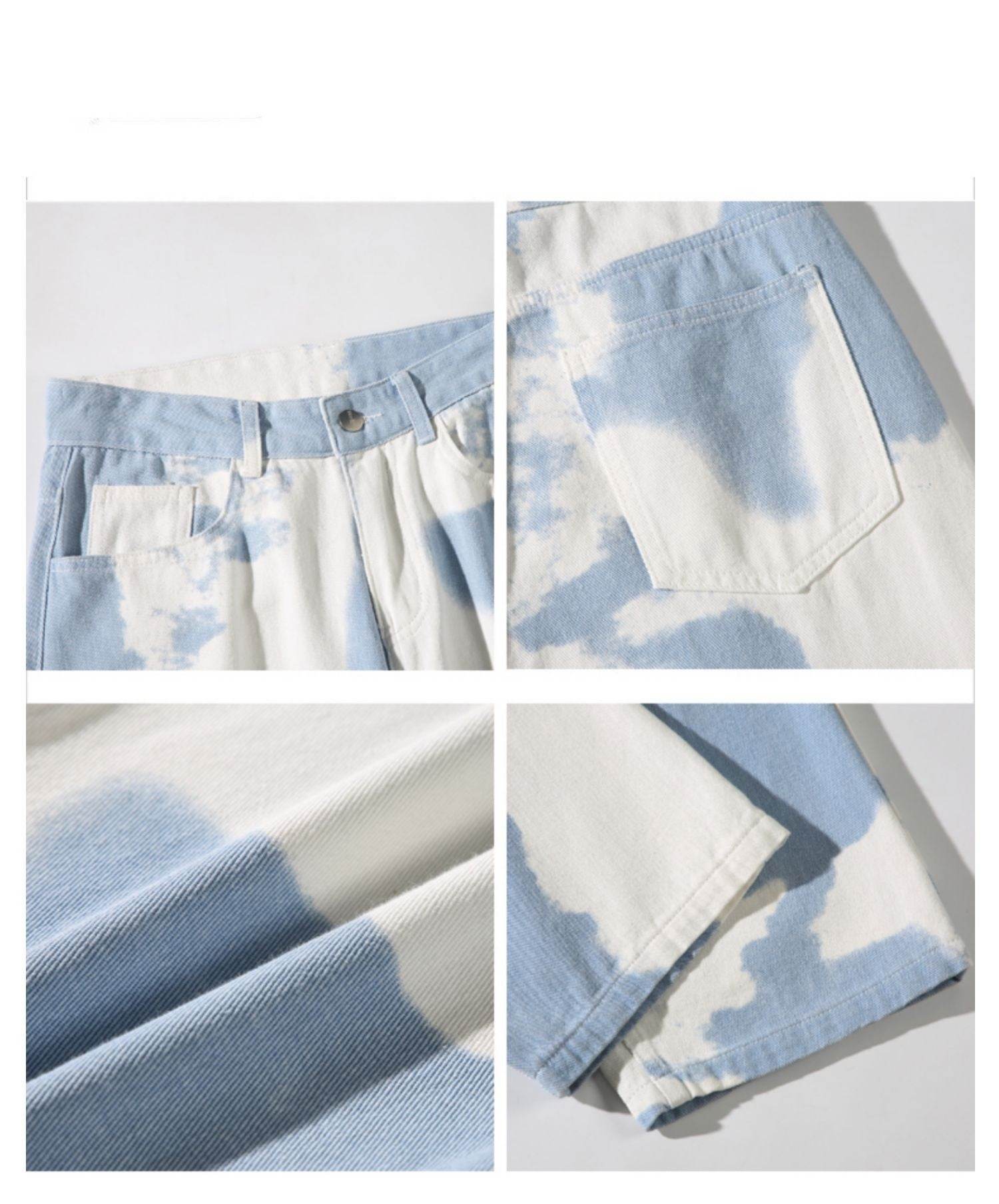 Trendy Tie-Dyed Denim Pants for Boys - Stylish Comfort & Modern Fit - Buy Center