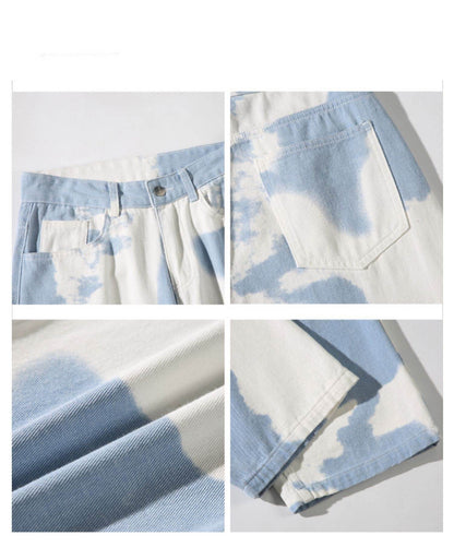 Trendy Tie-Dyed Denim Pants for Boys - Stylish Comfort & Modern Fit - Buy Center