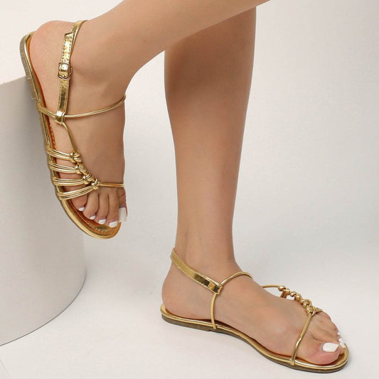 Buycenter Women's Brown Square Toe Sandals - Simple Fashion, Various Colors - Buy Center