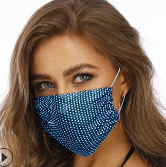 Stylish Fishnet Rhinestone Face Mask - Modern Trendy Design for All - Buy Center