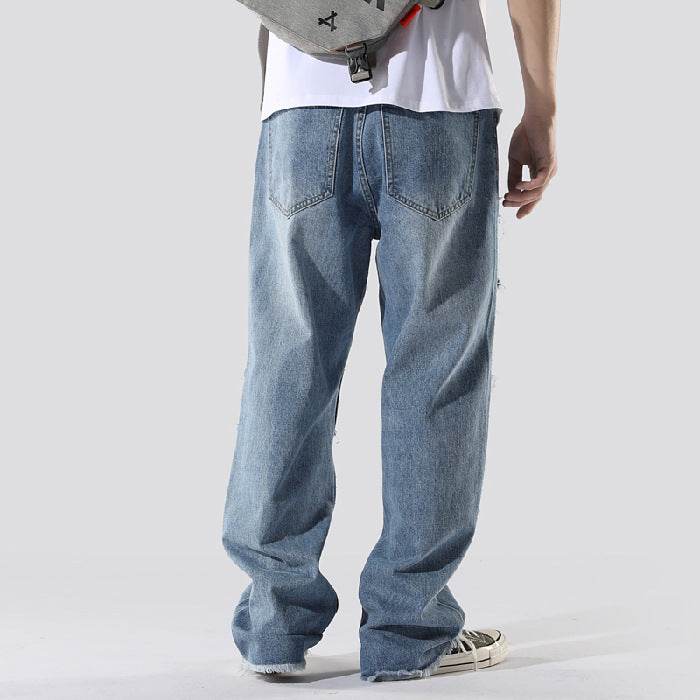 INS French Overalls Men's Baggy Pants - Stylish Hand-Painted Denim 2025 - Buy Center