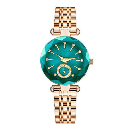 Buycenter Women's Simple Cut Quartz Watch - Stylish Steel Band Design - Buy Center