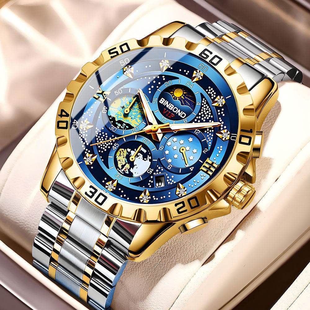Stylish Quartz Business Watch - Sleek 11mm Thin, Waterproof Design - Buy Center