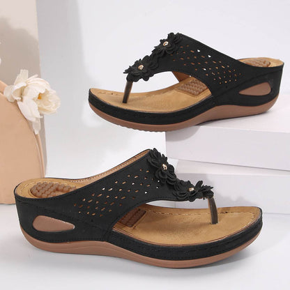 Buycenter Casual Wedge Flip-Flops - Stylish Beach Shoes for Women - Buy Center