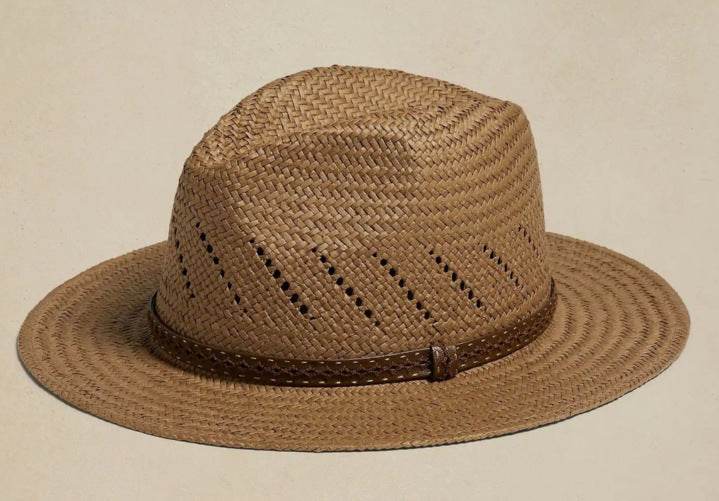 Striped Bow Flat-Brimmed Jazz Straw Top Hat - Adjustable & Stylish Sun Protection - Buy Center