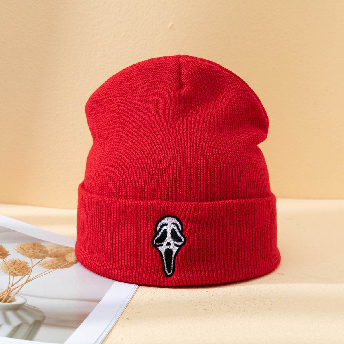 Halloween Ghost Face Skeleton Knitted Hat - Stylish Unisex Beanie 2025 - Buy Center