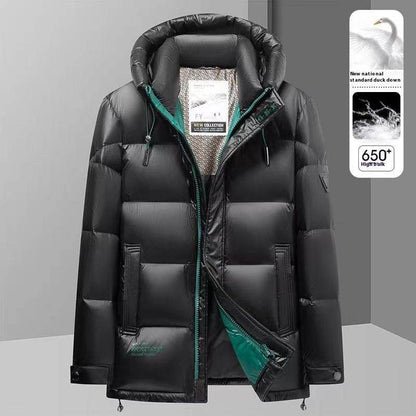 Men's Winter Down Jacket - Cold-Proof Graphene Hood, Stylish Comfort - Buy Center