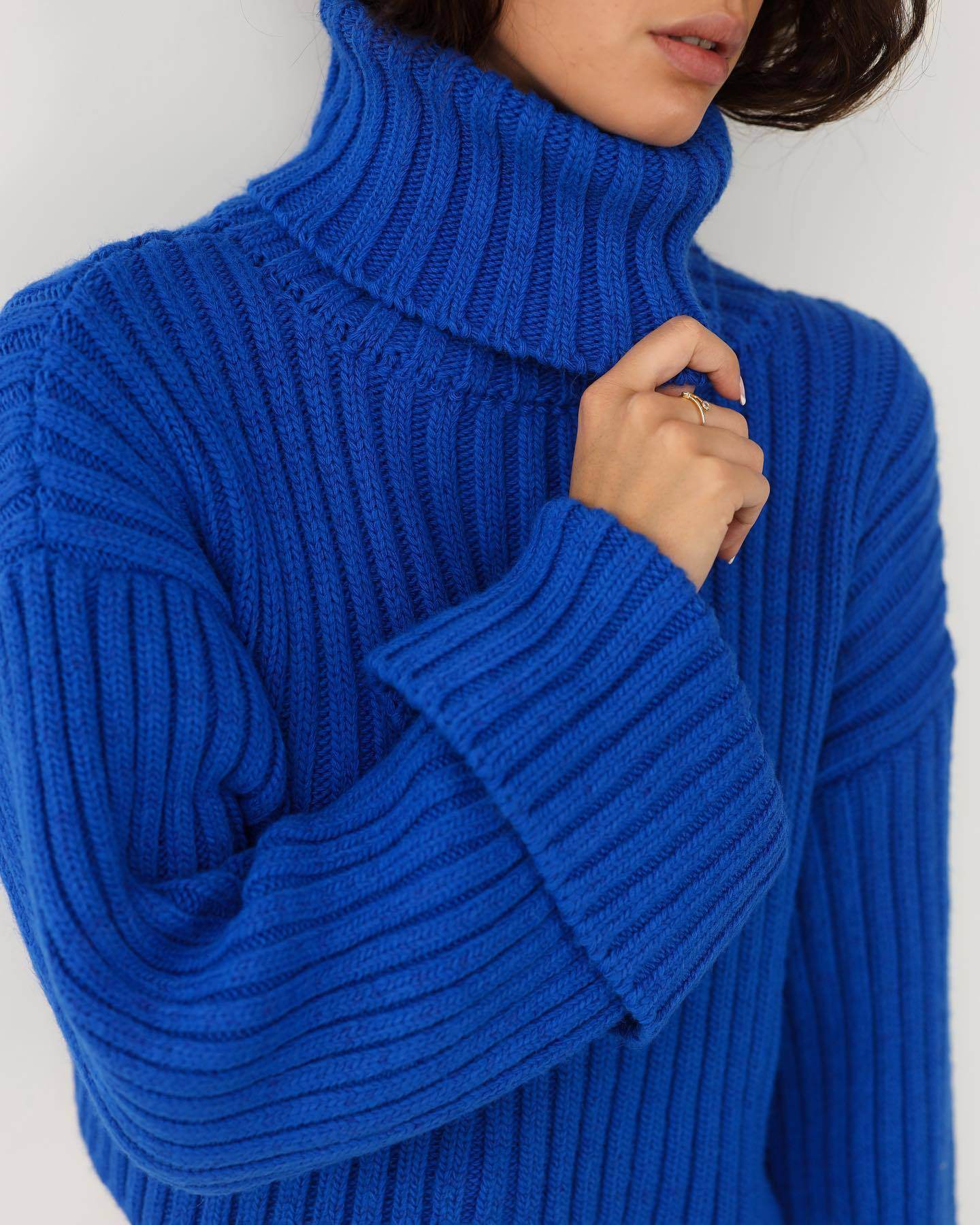 Buycenter Women's Turtleneck Sweater - Striped Loose Pullover Style - Buy Center
