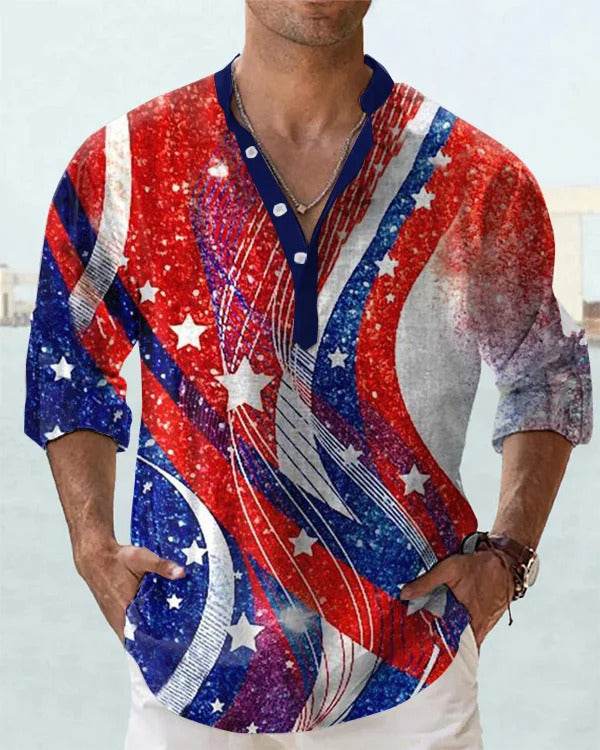 3D Digital Printing Polo Shirt for Men - Stylish Long Sleeve Sports Top - Buy Center