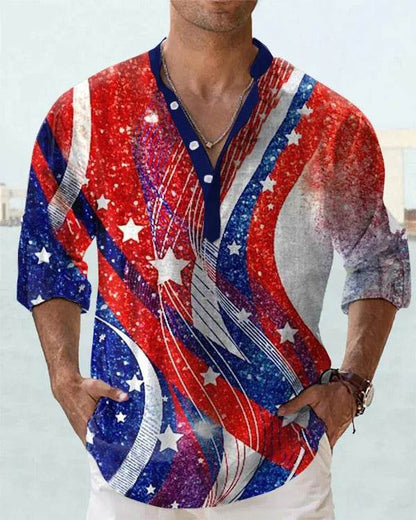 3D Digital Printing Polo Shirt for Men - Stylish Long Sleeve Sports Top - Buy Center