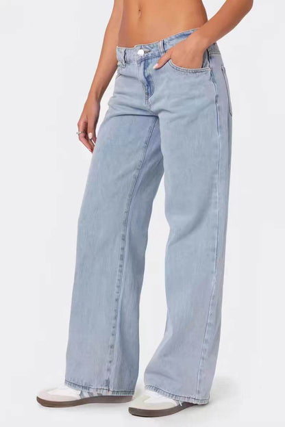 Stylish Low Waist Wide Leg Jeans - Modern Women's Fashion 2025 - Buy Center