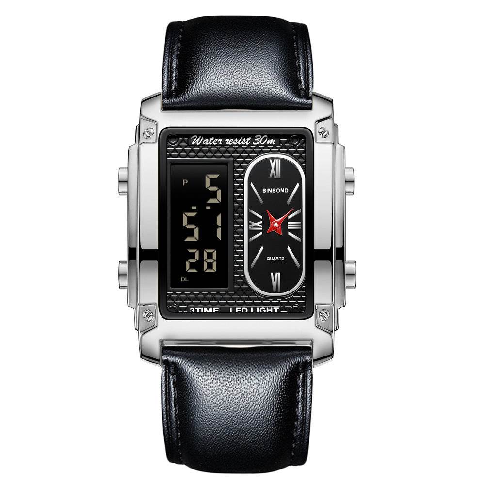 Men's Creative Steel Belt Digital Watch - Waterproof & Multi-Functional Style - Buy Center