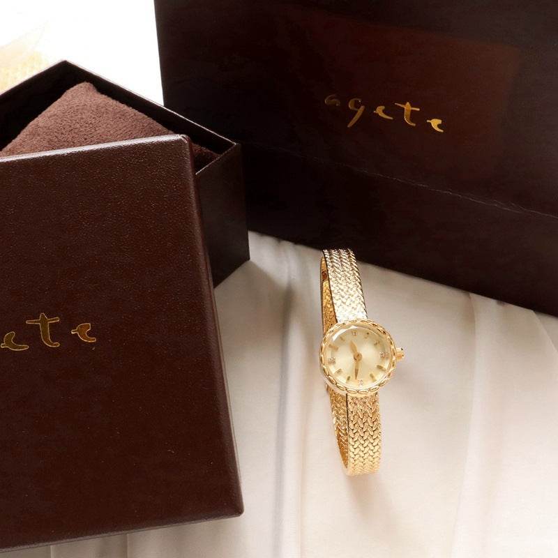 Buy Center Women's Retro Luxury Gold Watch - Elegant Small Design - Buy Center
