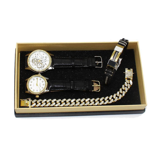 Elegant Couple Watch Suit - Stylish Men’s & Women’s Watches Gift Set - Buy Center
