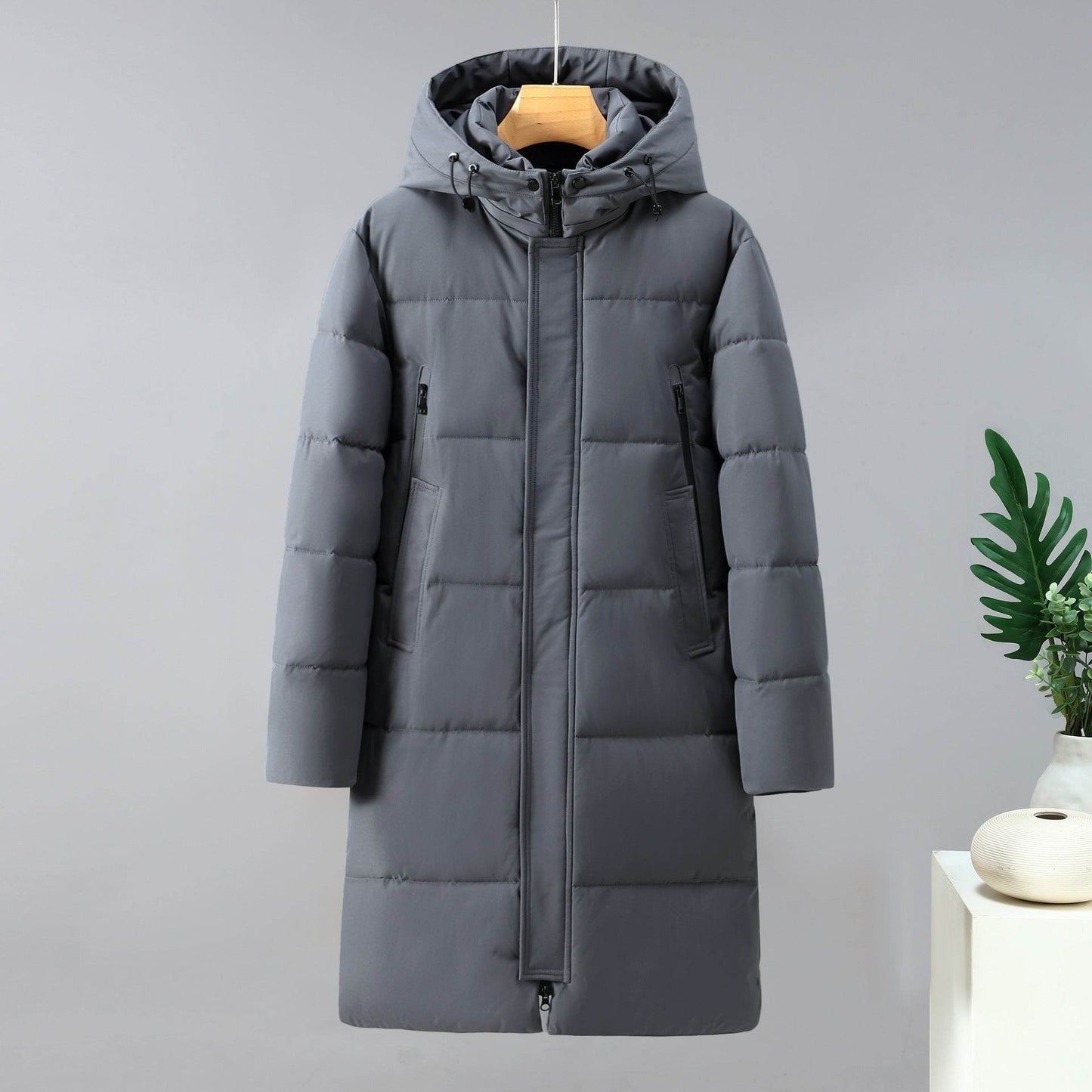 Men's Windproof Overknee Coat - Stylish Urban Down Jacket 2025 - Buy Center