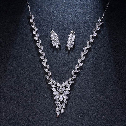 Buy Center Simple Crystal Necklace Set - Fashion Jewelry for Women - Buy Center
