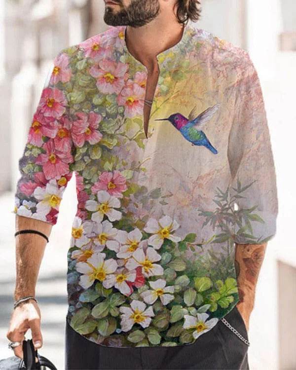 3D Digital Printing Polo Shirt for Men - Stylish Long Sleeve Sports Top - Buy Center