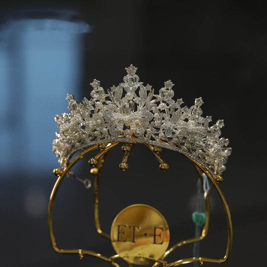 Luxury Rhinestone Alloy Forehead Crown - Elegant Bridal Hair Jewelry - Buy Center