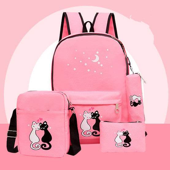 Stylish Children's Cartoon Canvas Bag - Durable & Waterproof for Girls - Buy Center