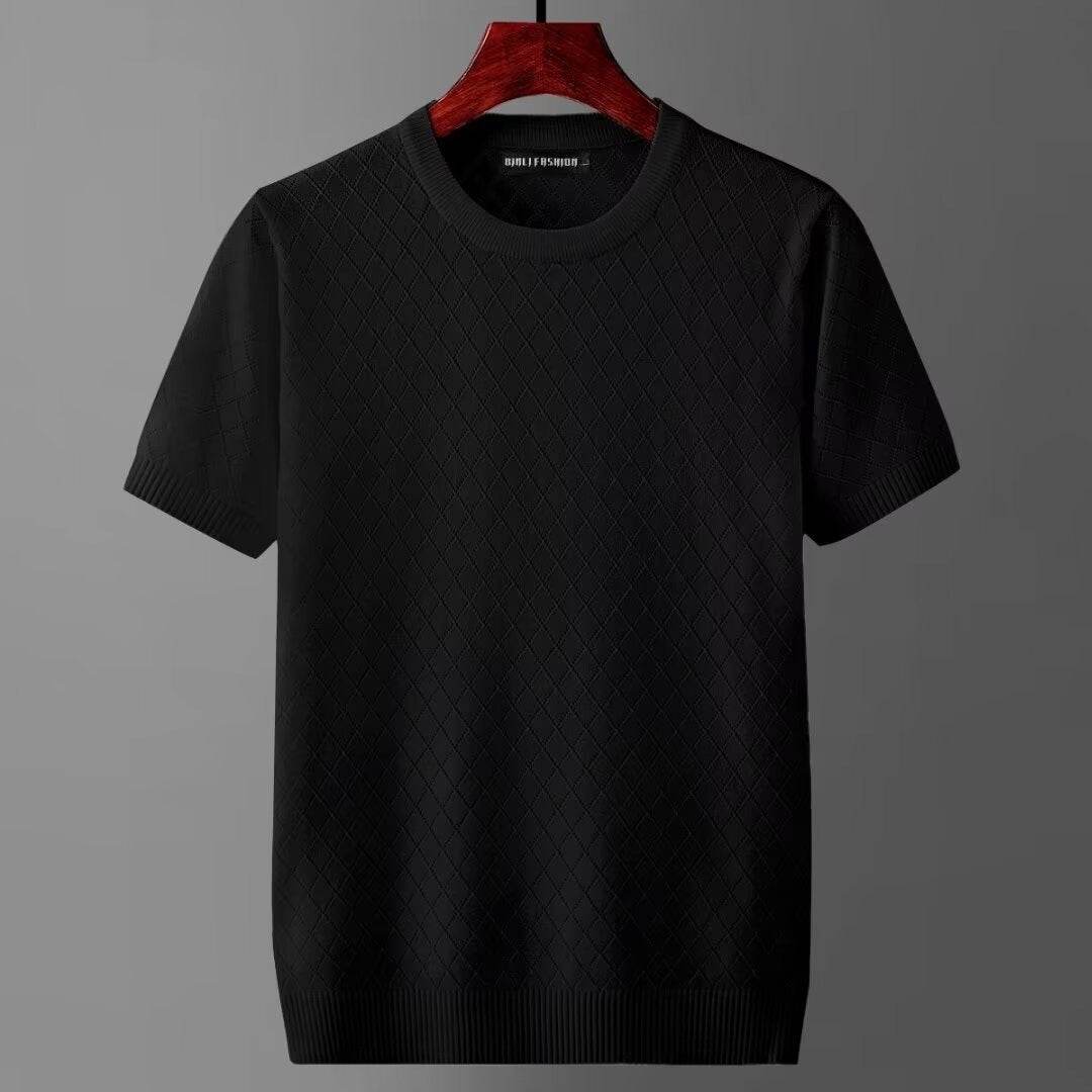 Buycenter Men's Ice Silk Summer Sweater - Thin Cut-out Top for Adults - Buy Center