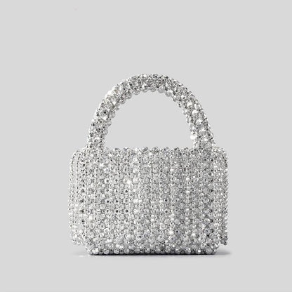 Buycenter Acrylic Tassel Handbag - Handmade Bucket-Style Evening Bag - Buy Center