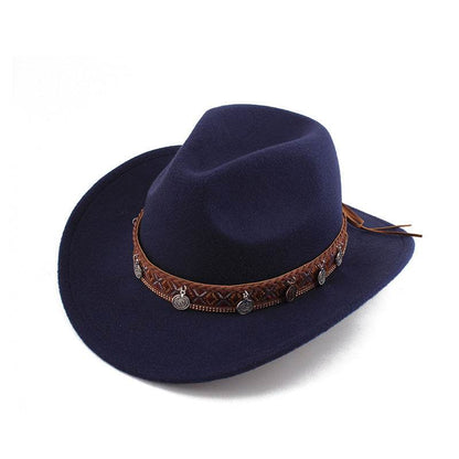 European & American Woolen Cowboy Hat - Stylish Adjustable Fit for All - Buy Center