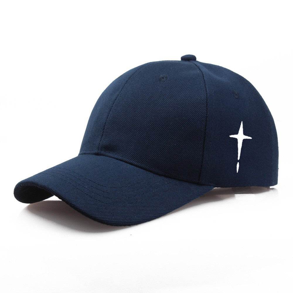 Stylish Men's Adjustable Baseball Cap - Trendy 3D Cotton Cross Print - Buy Center