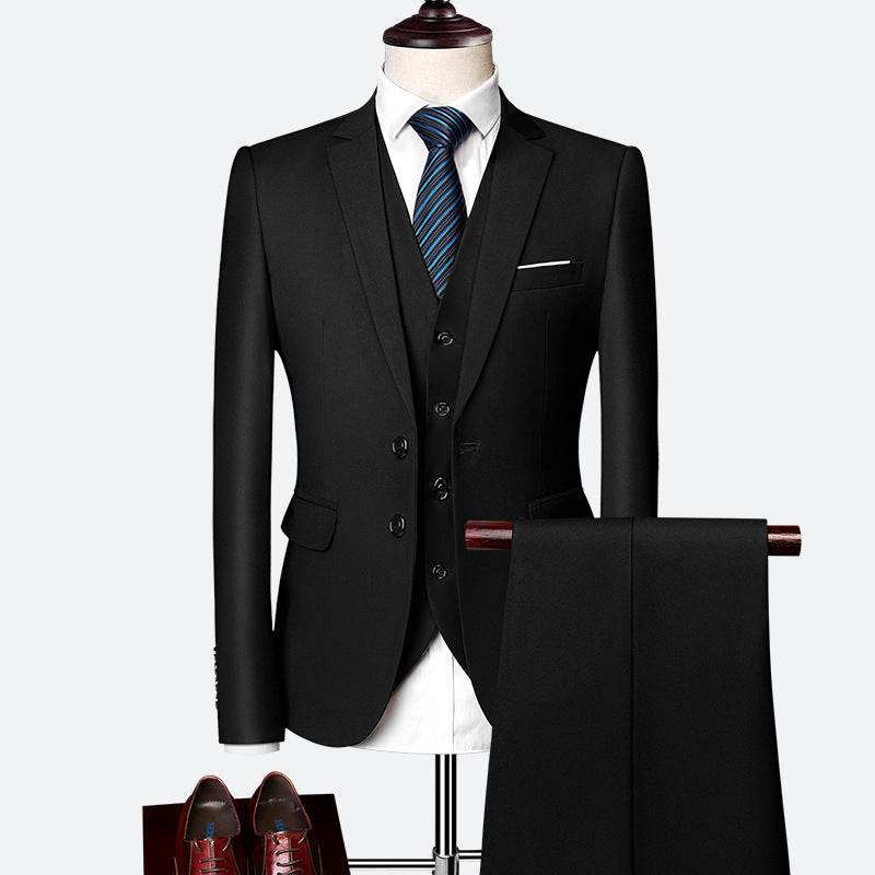 Buycenter Men's Three-Piece Slim Fit Suit - Multicolor Options Available - Buy Center