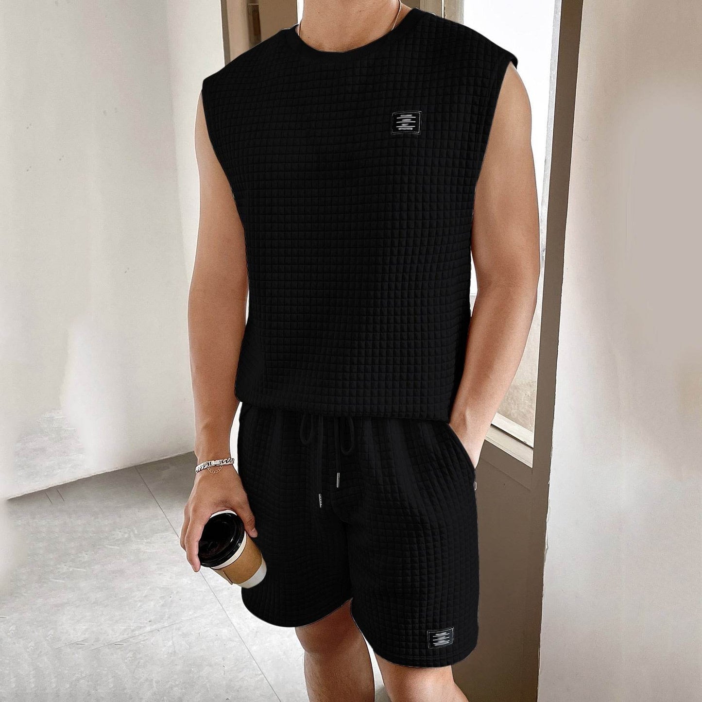 Buycenter Men's Sport Suit Set - Sleeveless Tank Top & Shorts Combo - Buy Center