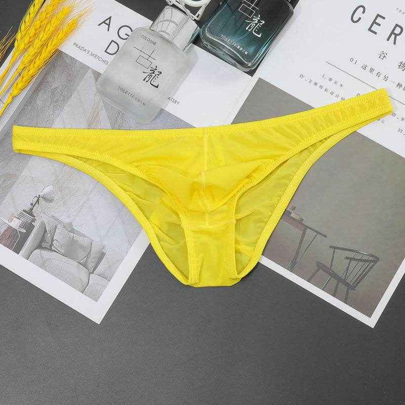 Ultra-Thin Transparent Men's Briefs - Comfortable Ice Silk Low Waist Style