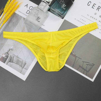 Ultra-Thin Transparent Men's Briefs - Comfortable Ice Silk Low Waist Style