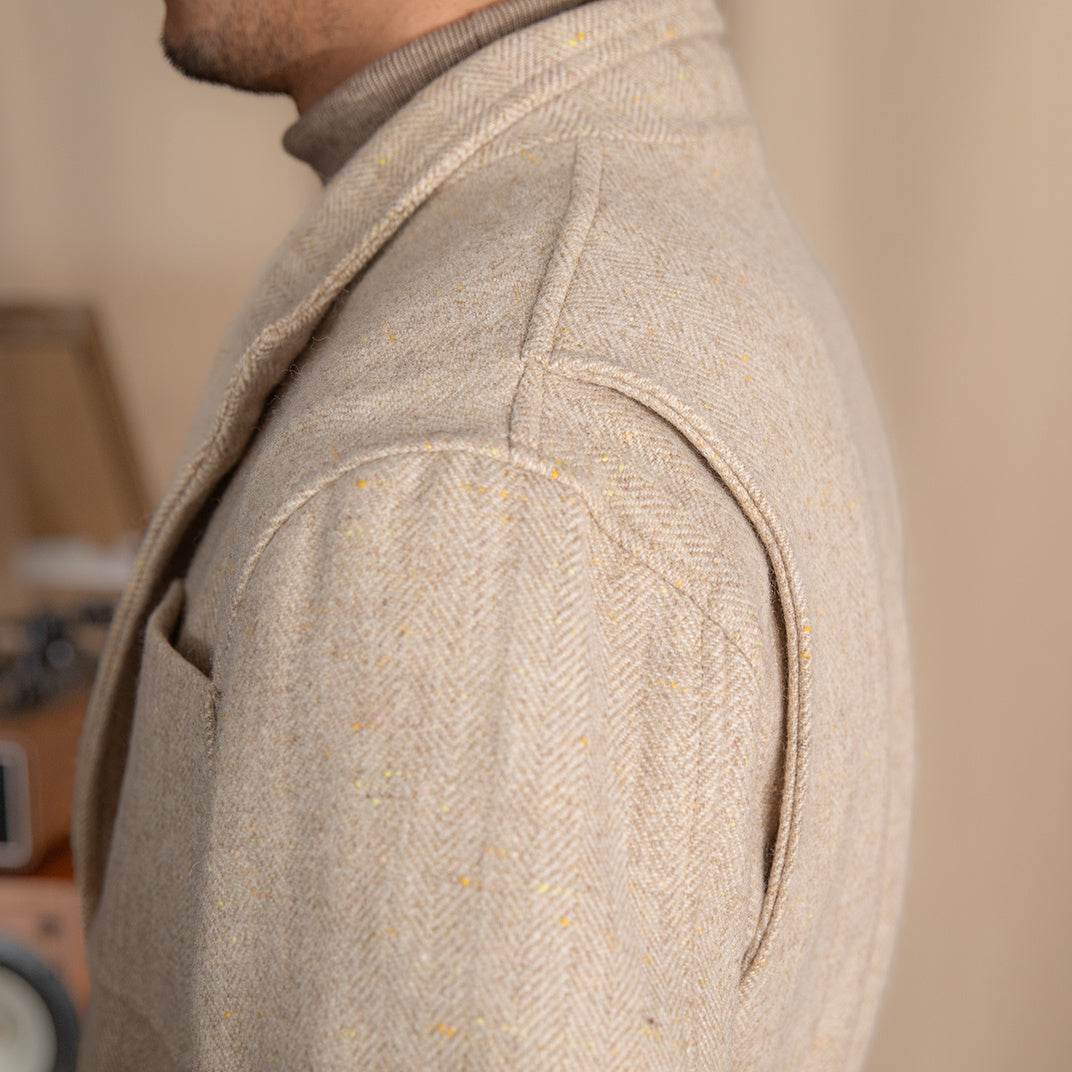 Retro Warm Tweed Safari Jacket - Stylish British Wool Outerwear 2025 - Buy Center