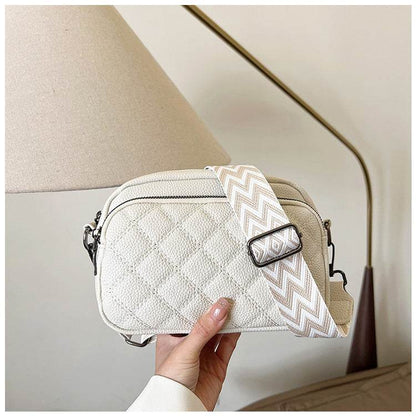 Buycenter Soft Leather Shoulder Messenger Bag - All-Match Diamond Pattern - Buy Center