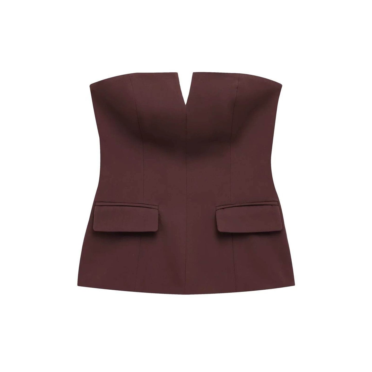 Buycenter Solid Color Strapless Tube Top - Slim Fit Women's Camis - Buy Center