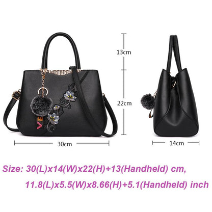 Buycenter Stylish Women's Handbag - Flower Pattern Crossbody Tote Bag - Buy Center