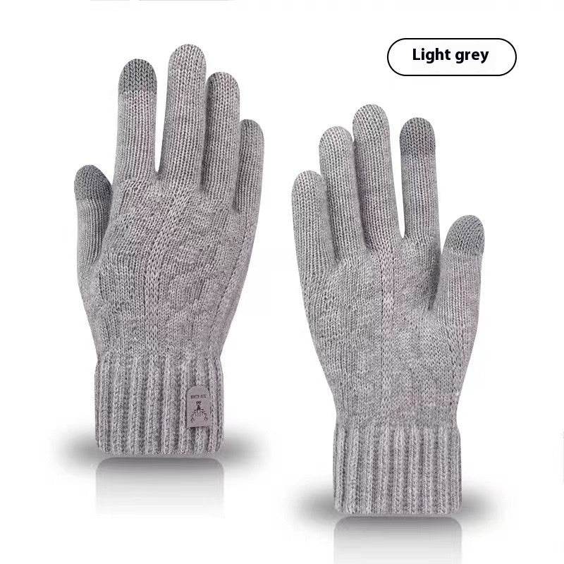 Men's Cold-Proof Woolen Gloves - Stylish Touch Screen & Non-Slip Design - Buy Center