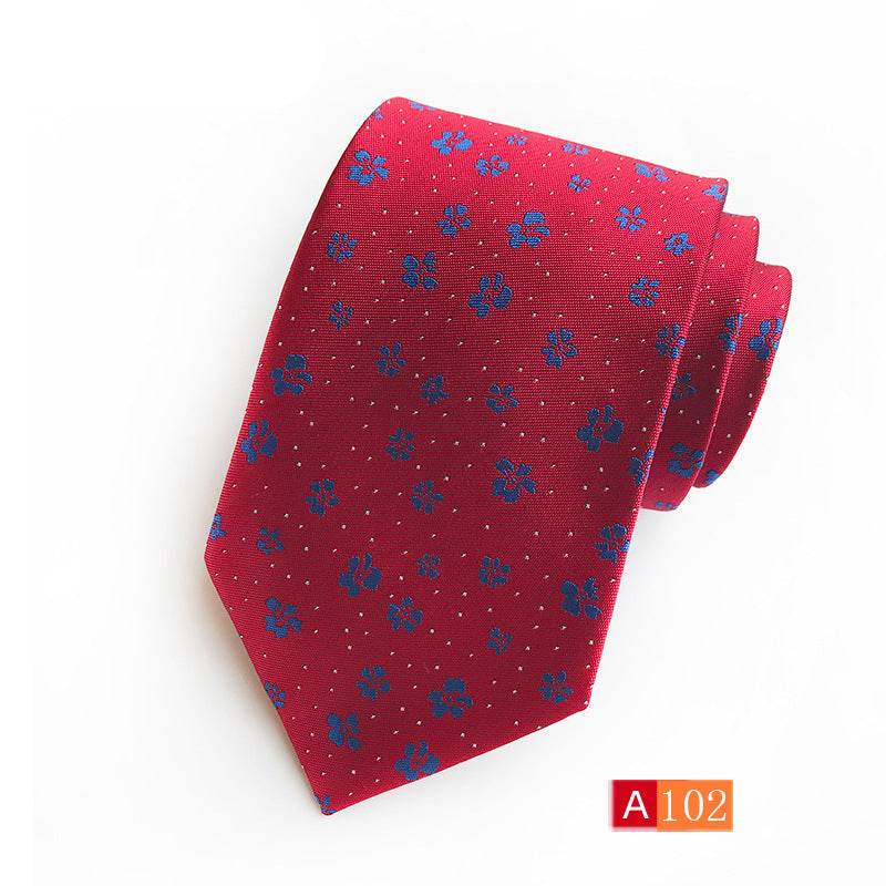 Buycenter Men's Jacquard Tie - Classic Black Stylish Formal Accessory - Buy Center