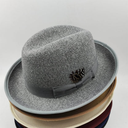 Men's Billycock Felt Hat - Stylish, Breathable, Sun Protection Fedora - Buy Center