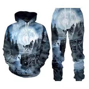 Men's 3D Printed Hoodie Sweatpants Suit - Comfortable Everyday Style - Buy Center