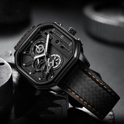 Buycenter Men's Quartz Watch - Fashionable Waterproof Design in Gray Black - Buy Center
