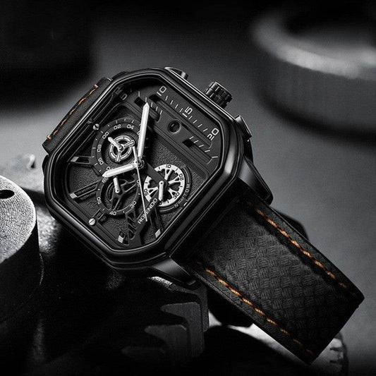 Buycenter Men's Quartz Watch - Fashionable Waterproof Design in Gray Black - Buy Center