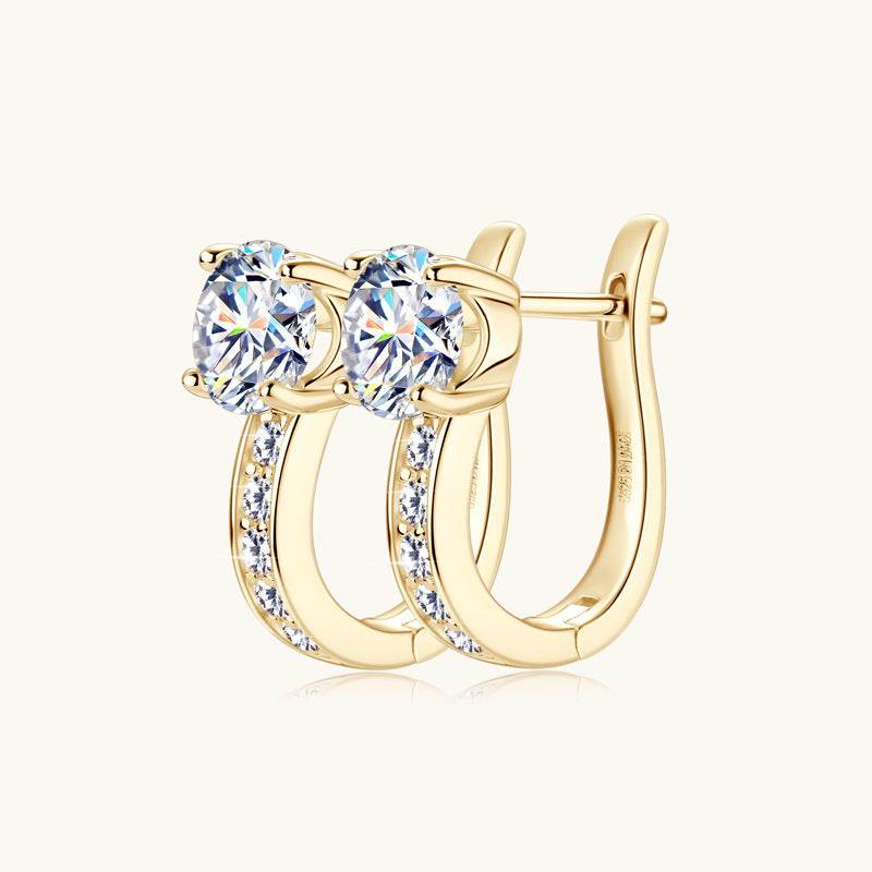 Simple High-Grade Moissanite Earrings - Elegant Jewelry for Women - Buy Center