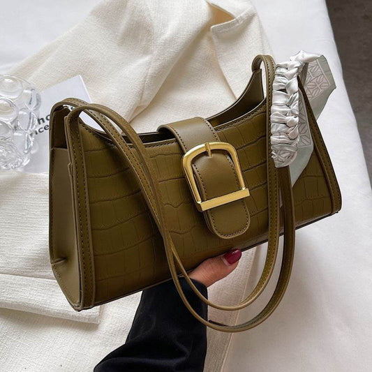 Buycenter Fashion One Shoulder Baguette Bag - Versatile PU Evening Bag - Buy Center