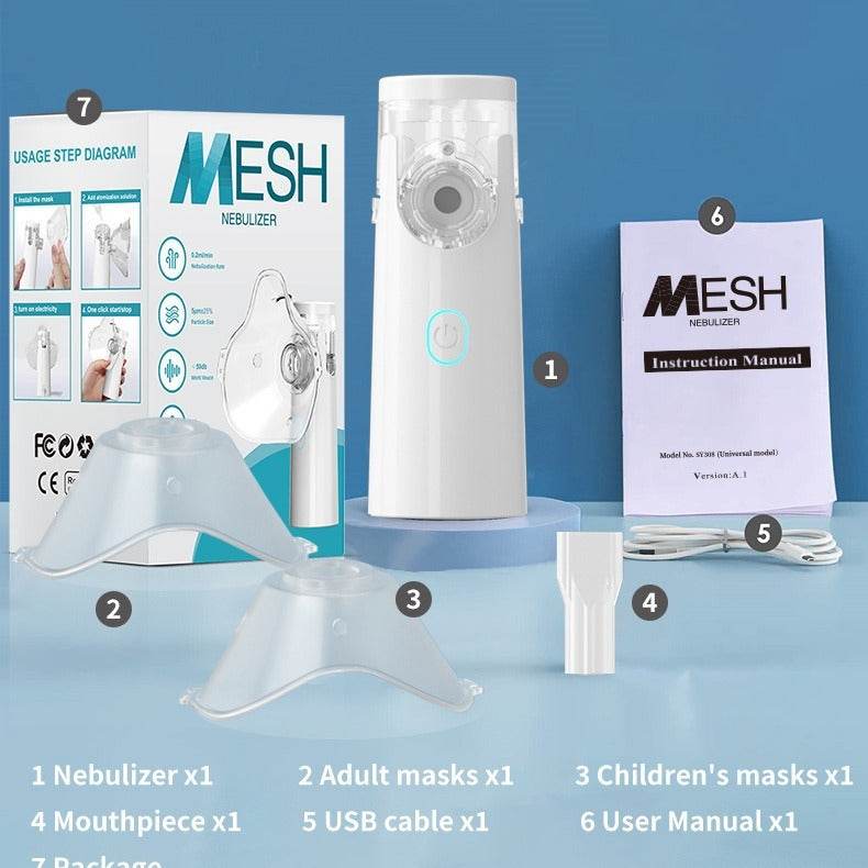 Portable Handheld Nebulizer for Kids - Quiet Ultrasonic Atomizer Treatment - Buy Center