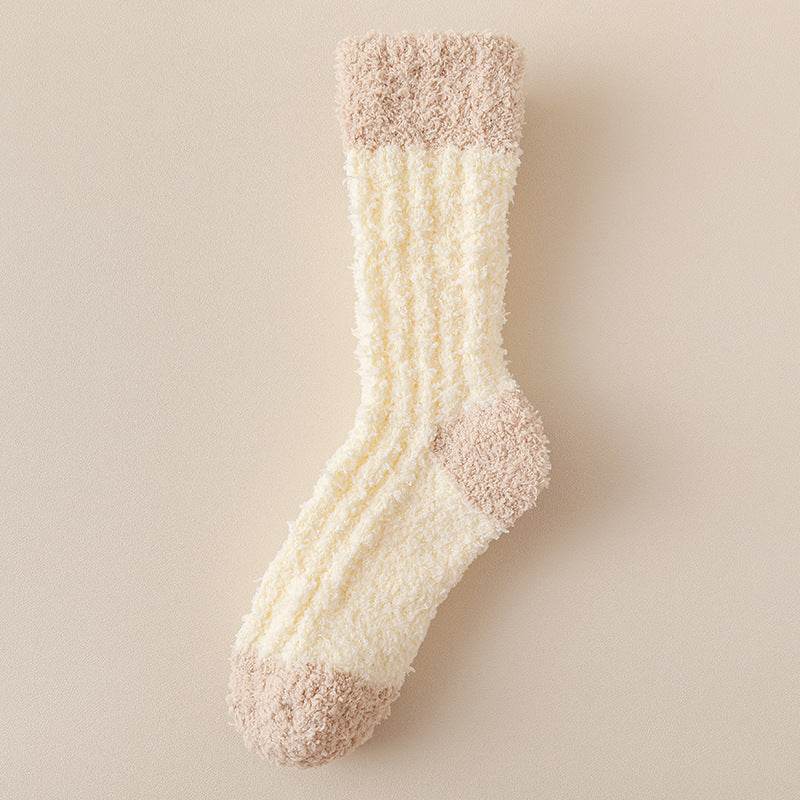 Coral Fleece Women's Thermal Socks - Thick Mid-Calf Cozy Footwear - Buy Center