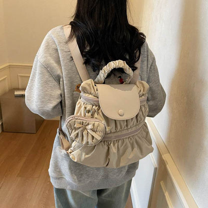 Women's Fashionable Pleated Backpack - Stylish, Wear-Resistant & Trendy - Buy Center