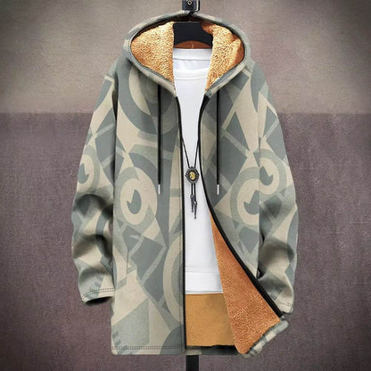 Stylish Digital Printed Men's Trench Coat - Trendy Mid-Length Cardigan - Buy Center