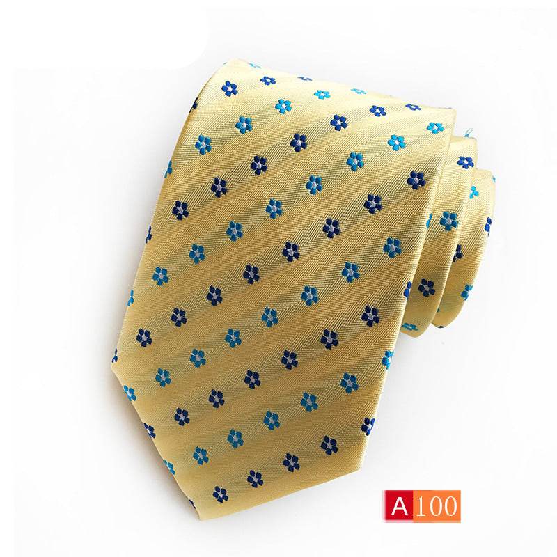 Buycenter Men's Jacquard Tie - Classic Black Stylish Formal Accessory - Buy Center